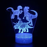 Dinossauro Luz da noite Crianças Led Dino lâmpada  3D - Casa e Decoração - K