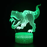 Dinossauro Luz da noite Crianças Led Dino lâmpada  3D - Casa e Decoração - D