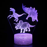 Dinossauro Luz da noite Crianças Led Dino lâmpada  3D - Casa e Decoração - D